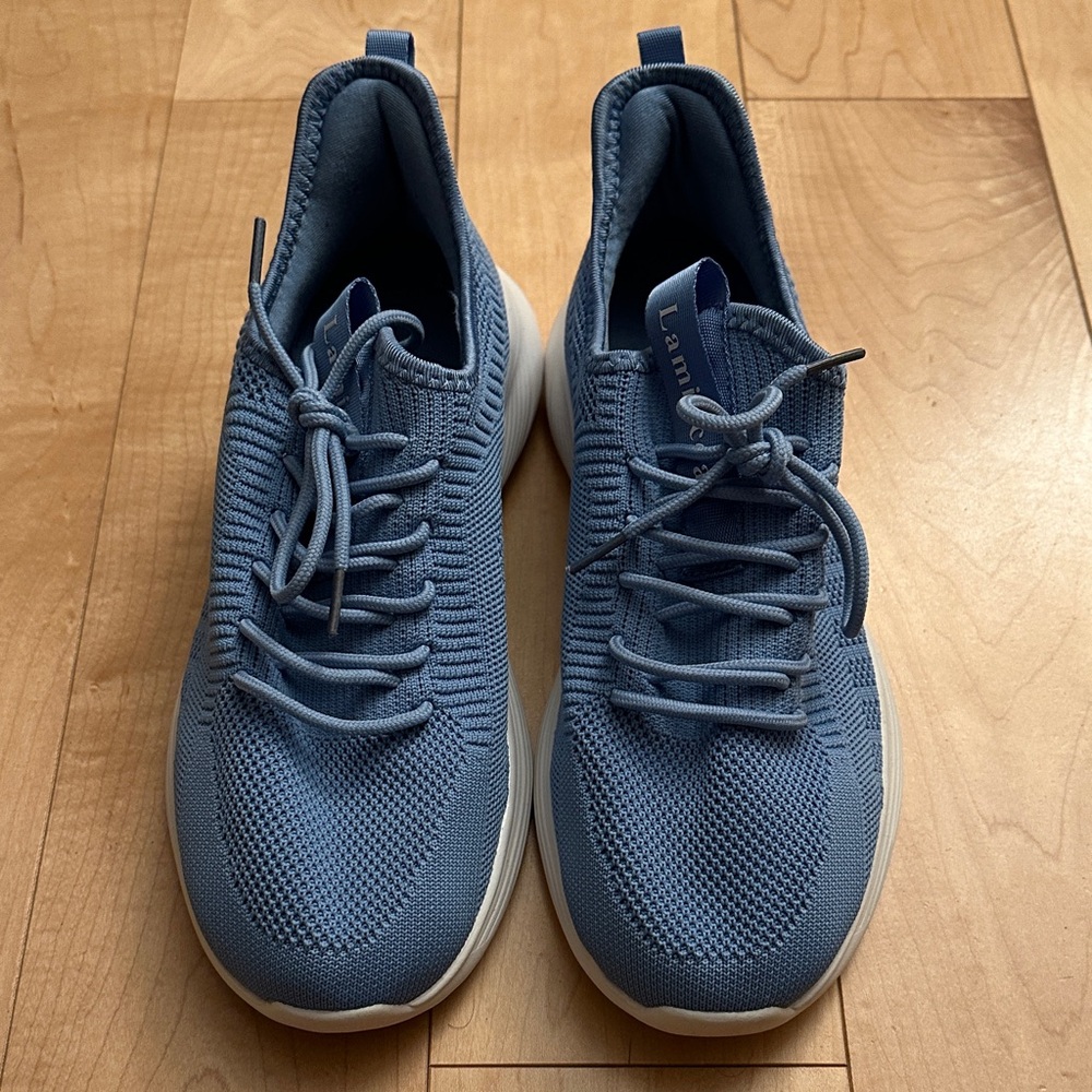 Blue Knit Women’s Sneakers